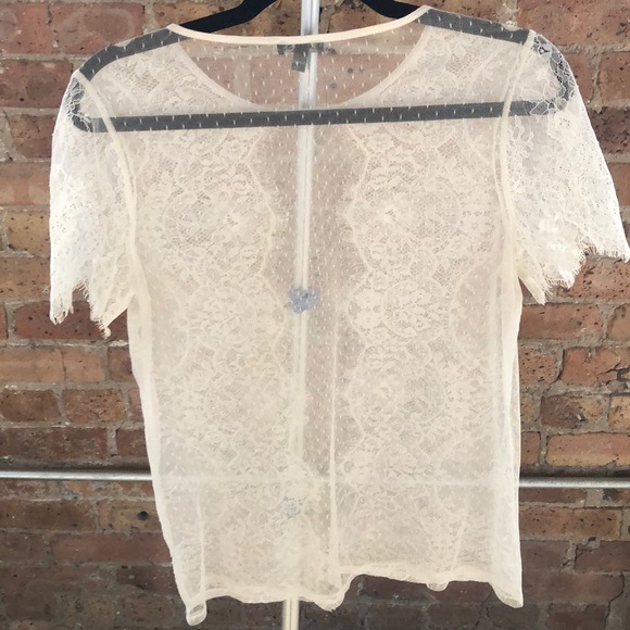 Express cream lace top size medium - Picture 4 of 4